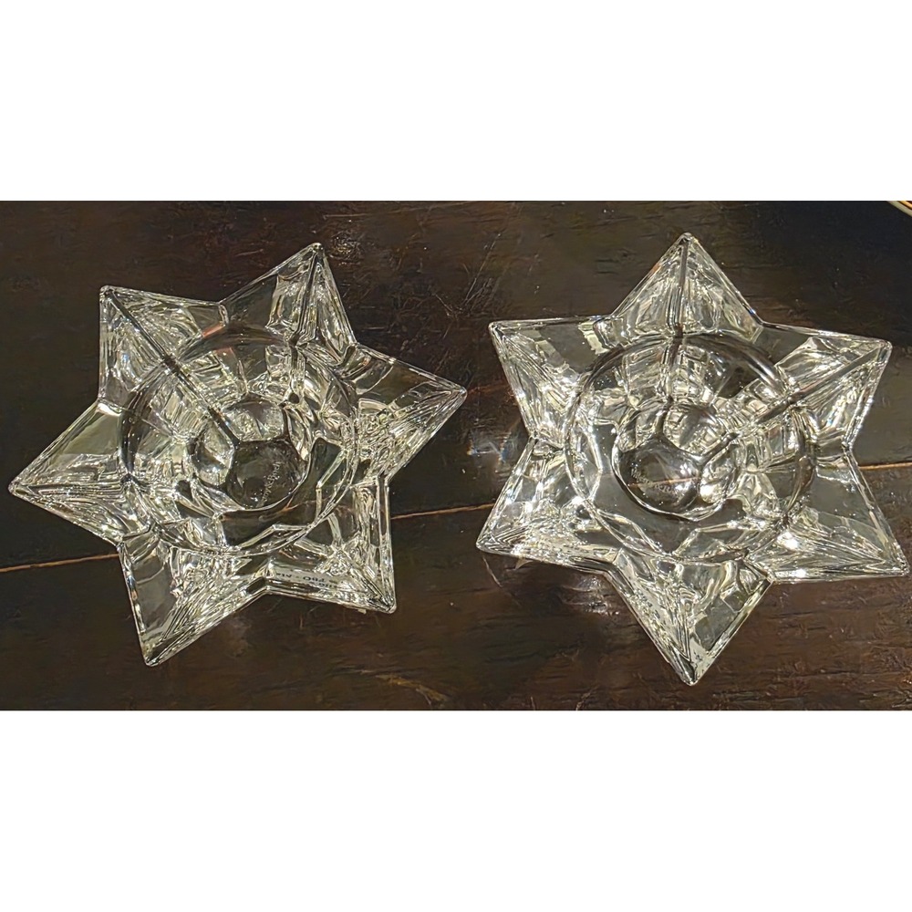 Candle Holder Villeroy & Boch Crystal Star Pair Clear